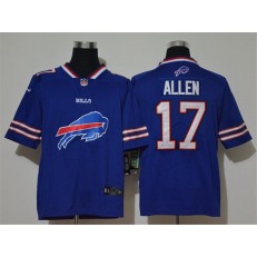Buffalo Bills #17 Josh Allen Royal Team Big Logo Vapor Untouchable Limited Nike Men Jersey
