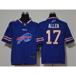 Buffalo Bills #17 Josh Allen Royal Team Big Logo Vapor Untouchable Limited Nike Men Jersey
