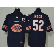 Chicago Bears #52 Khalil Mack Navy Team Big Logo Number Vapor Untouchable Limited Nike Men Jersey