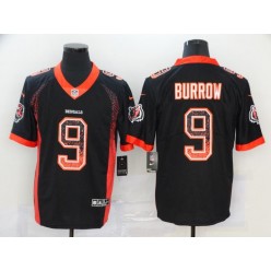 Cincinnati Bengals #9 Joe Burrow Black Drift Fashion Limited Nike Men Jersey