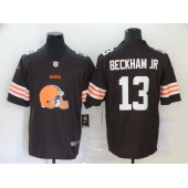 Cleveland Browns #13 Odell Beckham Jr. Brown Team Big Logo Vapor Untouchable Limited Nike Men Jersey