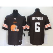 Cleveland Browns #6 Baker Mayfield Brown Team Big Logo Vapor Untouchable Limited Nike Men Jersey