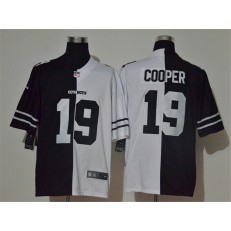 Dallas Cowboys #19 Amari Cooper Black And White Split Vapor Untouchable Limited Nike Men Jersey