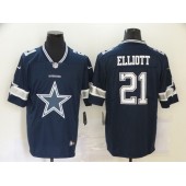Dallas Cowboys #21 Ezekiel Elliott Navy Team Big Logo Vapor Untouchable Limited Nike Men Jersey
