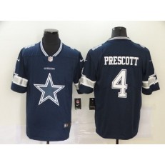 Dallas Cowboys #4 Dak Prescott Navy Team Big Logo Vapor Untouchable Limited Nike Men Jersey