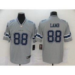 Dallas Cowboys #88 Ceedee Lamb Gray Inverted Legend Limited Nike Men Jersey