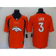 Denver Broncos #3 Drew Lock Orange Team Big Logo Vapor Untouchable Limited Nike Men Jersey