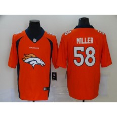 Denver Broncos #58 Von Miller Orange Team Big Logo Vapor Untouchable Limited Nike Men Jersey
