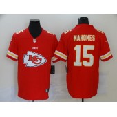Kansas City Chiefs #15 Patrick Mahomes Red Team Big Logo Vapor Untouchable Limited Nike Men Jerseys