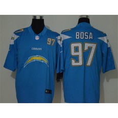 Los Angeles Chargers #97 Joey Bosa Blue Team Big Logo Number Vapor Untouchable Limited Nike Men Jersey