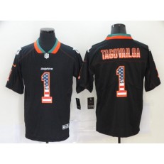 Miami Dolphins #1 Tua Tagovailoa Black USA Flag Fashion Limited Nike Men Jersey