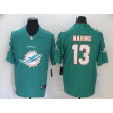 Miami Dolphins #13 Dan Marino Aqua Team Big Logo Vapor Untouchable Limited Nike Men Jersey