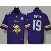 Minnesota Vikings #19 Adam Thielen Purple Team Big Logo Vapor Untouchable Limited Nike Men Jersey