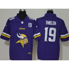 Minnesota Vikings #19 Adam Thielen Purple Team Big Logo Vapor Untouchable Limited Nike Men Jersey