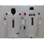 New England Patriots #1 Cam Newton White Vapor Untouchable Limited Nike Men Jersey