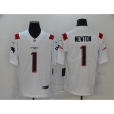New England Patriots #1 Cam Newton White Vapor Untouchable Limited Nike Men Jersey