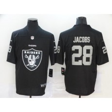Oakland Raiders #28 Josh Jacobs Black Team Big Logo Vapor Untouchable Limited Nike Men Jersey