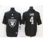 Oakland Raiders #4 Derek Carr Black Team Big Logo Vapor Untouchable Limited Nike Men Jersey