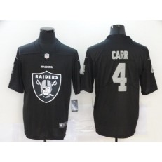 Oakland Raiders #4 Derek Carr Black Team Big Logo Vapor Untouchable Limited Nike Men Jersey