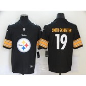 Pittsburgh Steelers #19 JuJu-Smith Schuster Black Team Big Logo Vapor Untouchable Limited Nike Men Jersey
