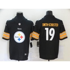 Pittsburgh Steelers #19 JuJu-Smith Schuster Black Team Big Logo Vapor Untouchable Limited Nike Men Jersey