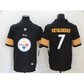 Pittsburgh Steelers #7 Ben Roethlisberger Black Team Big Logo Vapor Untouchable Limited Nike Men Jersey