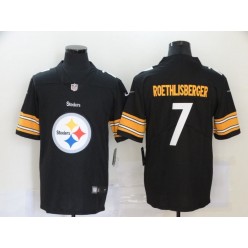 Pittsburgh Steelers #7 Ben Roethlisberger Black Team Big Logo Vapor Untouchable Limited Nike Men Jersey