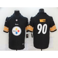 Pittsburgh Steelers #90 T.J. Watt Black Team Big Logo Vapor Untouchable Limited Nike Men Jersey