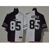San Francisco 49ers #85 George Kittle Black And White Split Vapor Untouchable Limited Nike Men Jersey