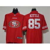 San Francisco 49ers #85 George Kittle Red Team Big Logo Vapor Untouchable Limited Nike Men Jersey