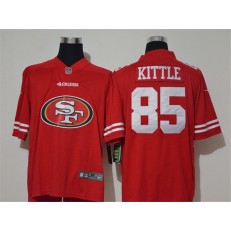 San Francisco 49ers #85 George Kittle Red Team Big Logo Vapor Untouchable Limited Nike Men Jersey