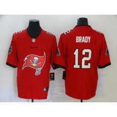 Tampa Bay Buccaneers #12 Tom Brady Red Team Big Logo Vapor Untouchable Limited Nike Men Jersey