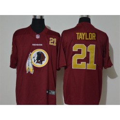 Washington Redskins #21 Sean Taylor Red Team Big Logo Number Vapor Untouchable Limited Nike Men Jersey