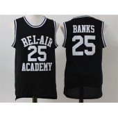 Bel-Air Academy #25 Carlton Banks Black Stitched Movie Jersey