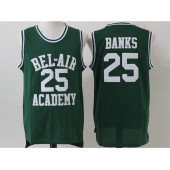 Bel-Air Academy #25 Carlton Banks Green Stitched Movie Jersey