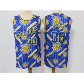 Golden State Warriors #30 Stephen Curry Blue Tear Up Pack Hardwood Classics Swingman Jersey