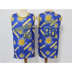 Golden State Warriors #30 Stephen Curry Blue Tear Up Pack Hardwood Classics Swingman Jersey