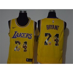 Los Angeles Lakers #24 Kobe Bryant Yellow Nike Swingman Fashion Jersey