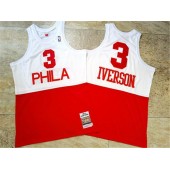 Philadelphia 76ers #3 Allen Iverson White Red 2003-04 Hardwood Classics Swingman Jersey