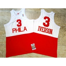 Philadelphia 76ers #3 Allen Iverson White Red 2003-04 Hardwood Classics Swingman Jersey