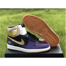 KOBE BRYANT x AIR JORDAN 1 HI OG BLACK PURPLE GOLD 555088-171
