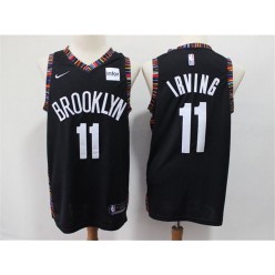 Brooklyn Nets #11 Kyrie Irving Black City Edition Nike Swingman Jersey