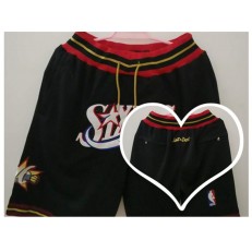 Philadelphia 76ers Black Just Don With Pocket Swingman Shorts