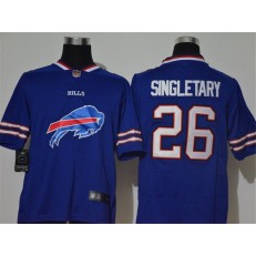 Buffalo Bills #26 Devin Singletary Royal Team Big Logo Vapor Untouchable Limited Men Jersey