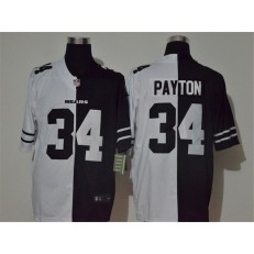 Chicago Bears #34 Walter Payton Black And White Split Vapor Untouchable Limited Men Jersey