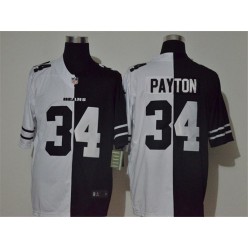 Chicago Bears #34 Walter Payton Black And White Split Vapor Untouchable Limited Men Jersey