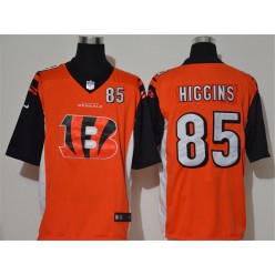 Cincinnati Bengals #85 Tee Higgins Orange Team Big Logo Number Vapor Untouchable Limited Men Jersey