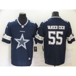 Dallas Cowboys #55 Leighton Vander Esch Navy Team Big Logo Vapor Untouchable Limited Jersey