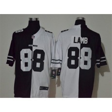 Dallas Cowboys #88 Ceedee Lamb Black And White Split Vapor Untouchable Limited Jersey