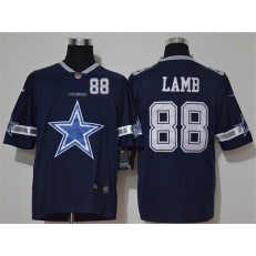 Dallas Cowboys #88 Ceedee Lamb Navy Team Big Logo Number Vapor Untouchable Limited Jersey